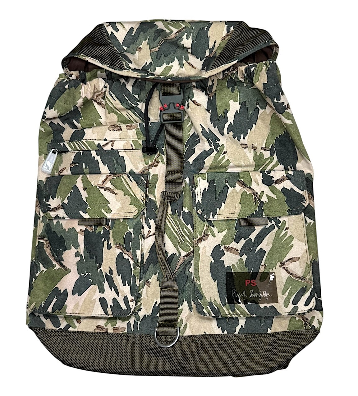 PS Paul Smith Canvas Backpack Khaki Green Abstract Camouflage print New $398