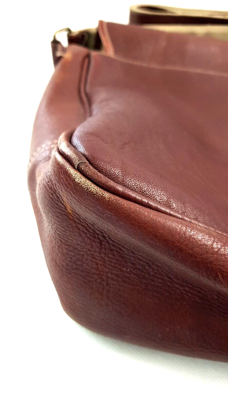 AMERICAN CREW Men’s Leather Messenger Work Bag Crossbody Bag Brown