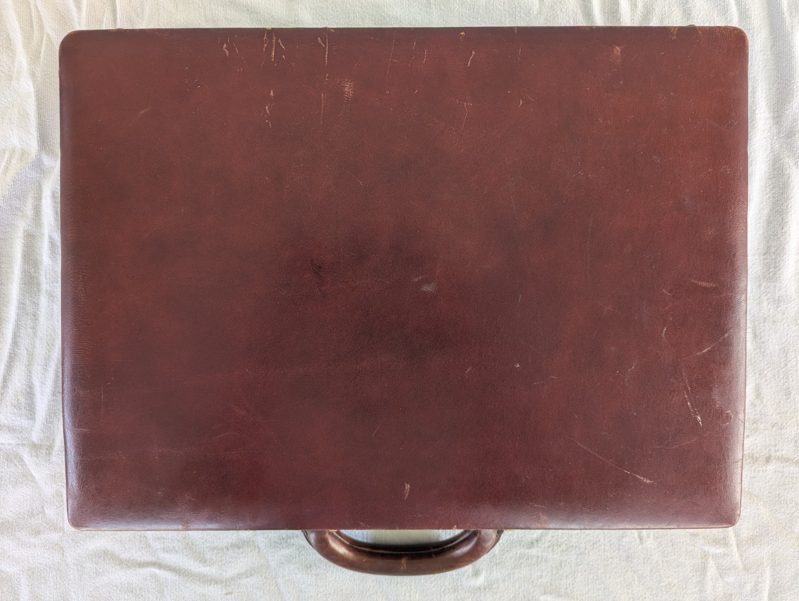 VTG TUMI Leather Attache Briefcase Burgundy Red Combination Lock Organizer Case