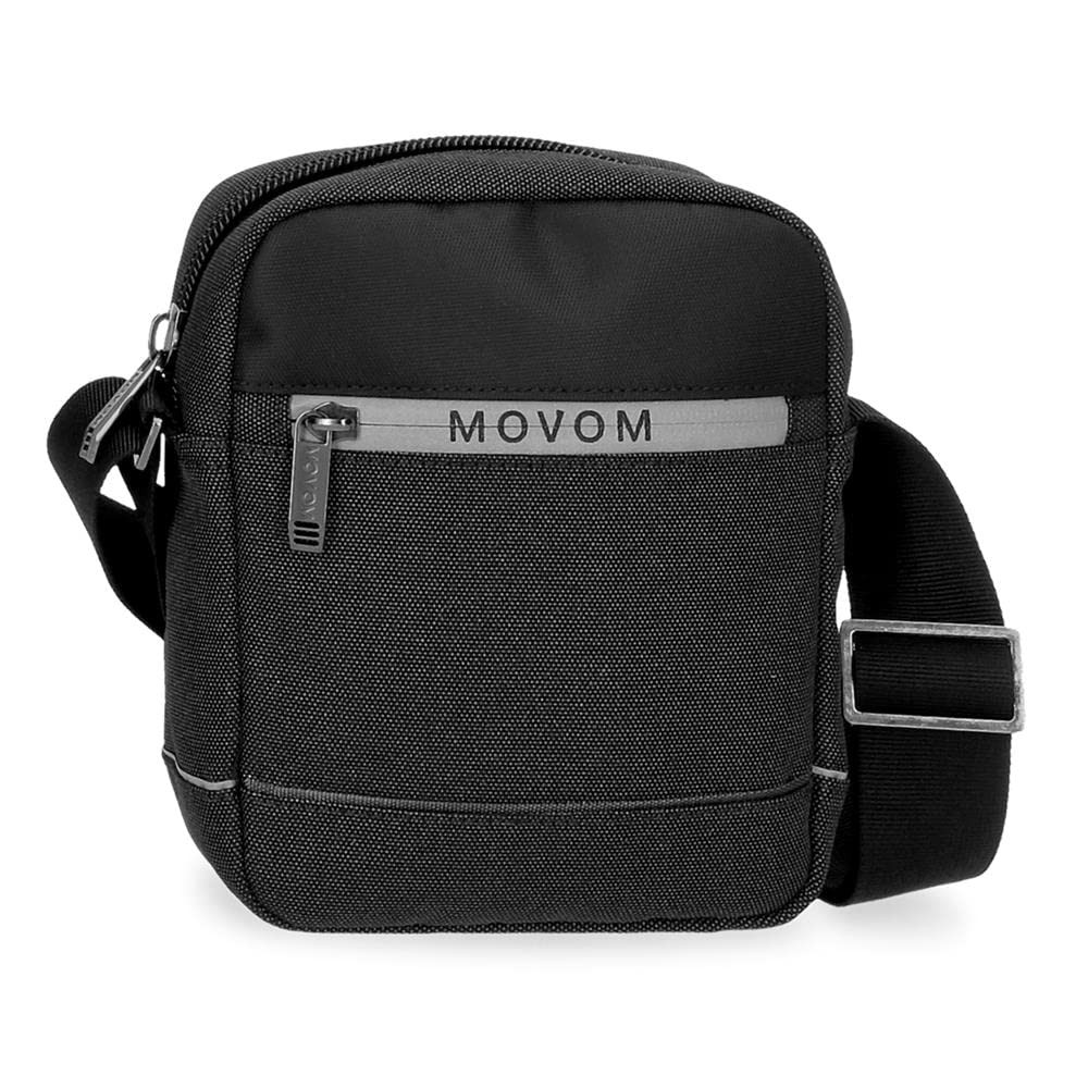 Trimmed Small Crossbody Bag, Black, 15 x 19.5 x 6 cm, Polyester, Black, …