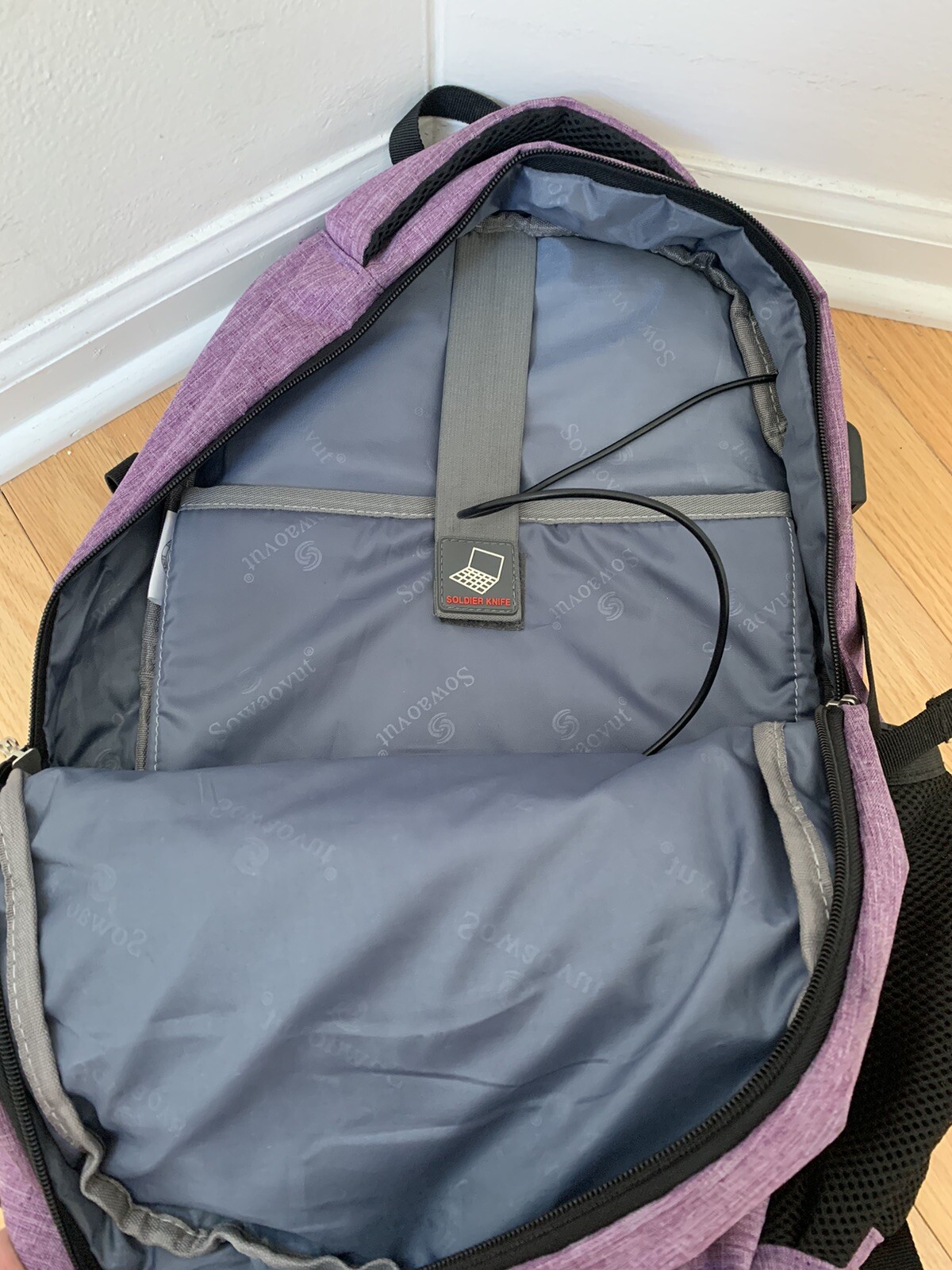 Soldier Knife Backpack with USB Charging Port & Weather Resistant