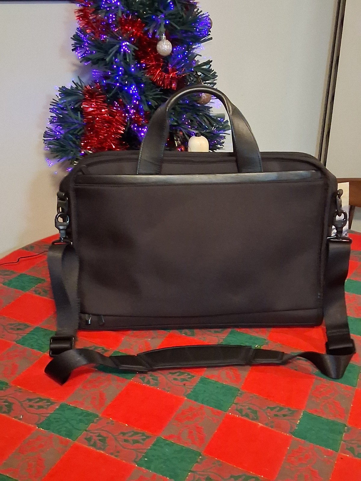 NEW! HARTMANN HYPERTEX BALLISTIC LEATHER TRIM SLIM LAPTOP BRIEFCASE 12.5X17.5′