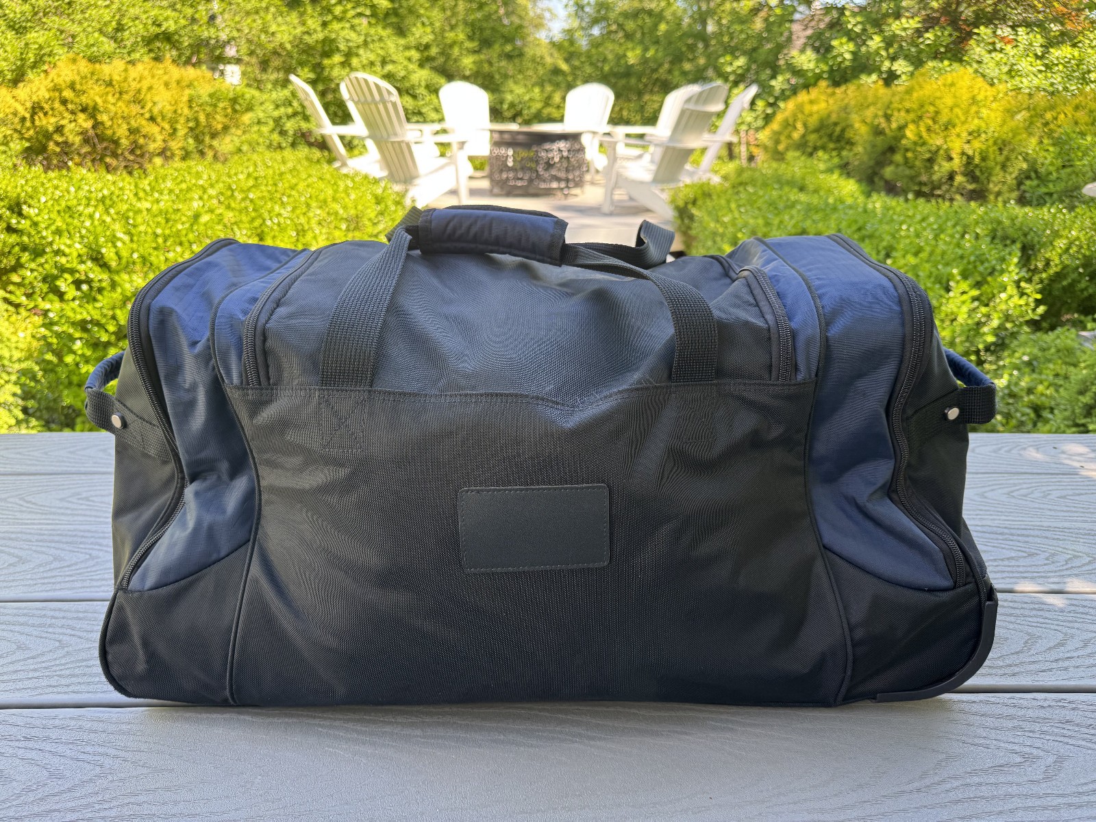 HIGHLAND TREK BLUE & BLACK 28″ ROLLING PULLMAN DUFFLE SHOULDER GYM BAG LUGGAGE