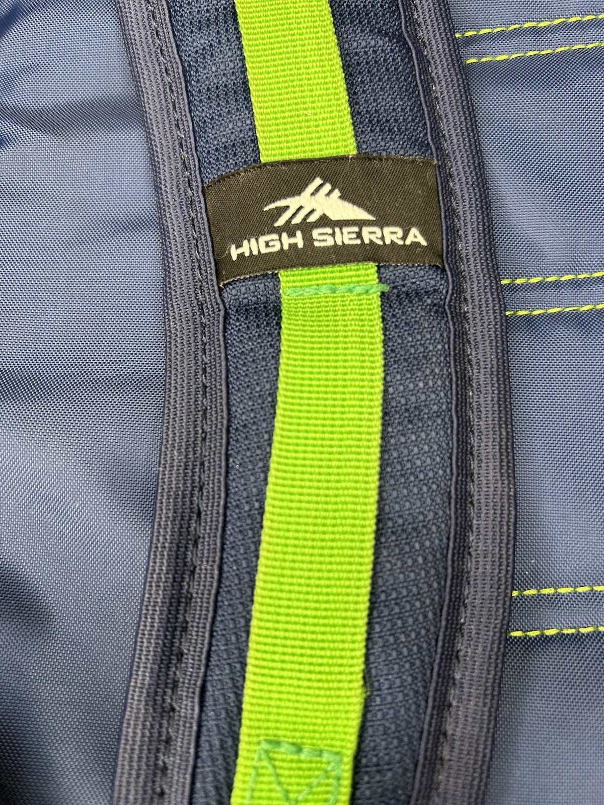 High Sierra Backpack Airflow Cooled Back Strap Suspension System Navy Green