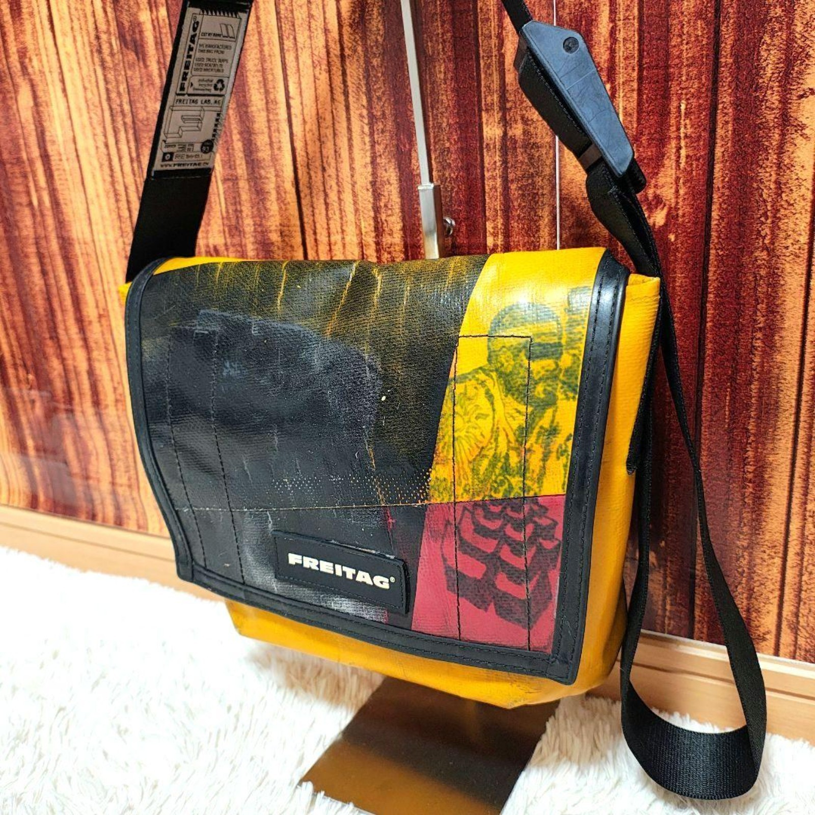 FREITAG F11 LASSIE Messenger Shoulder Bag Yellow Black Red Unique Design Japan