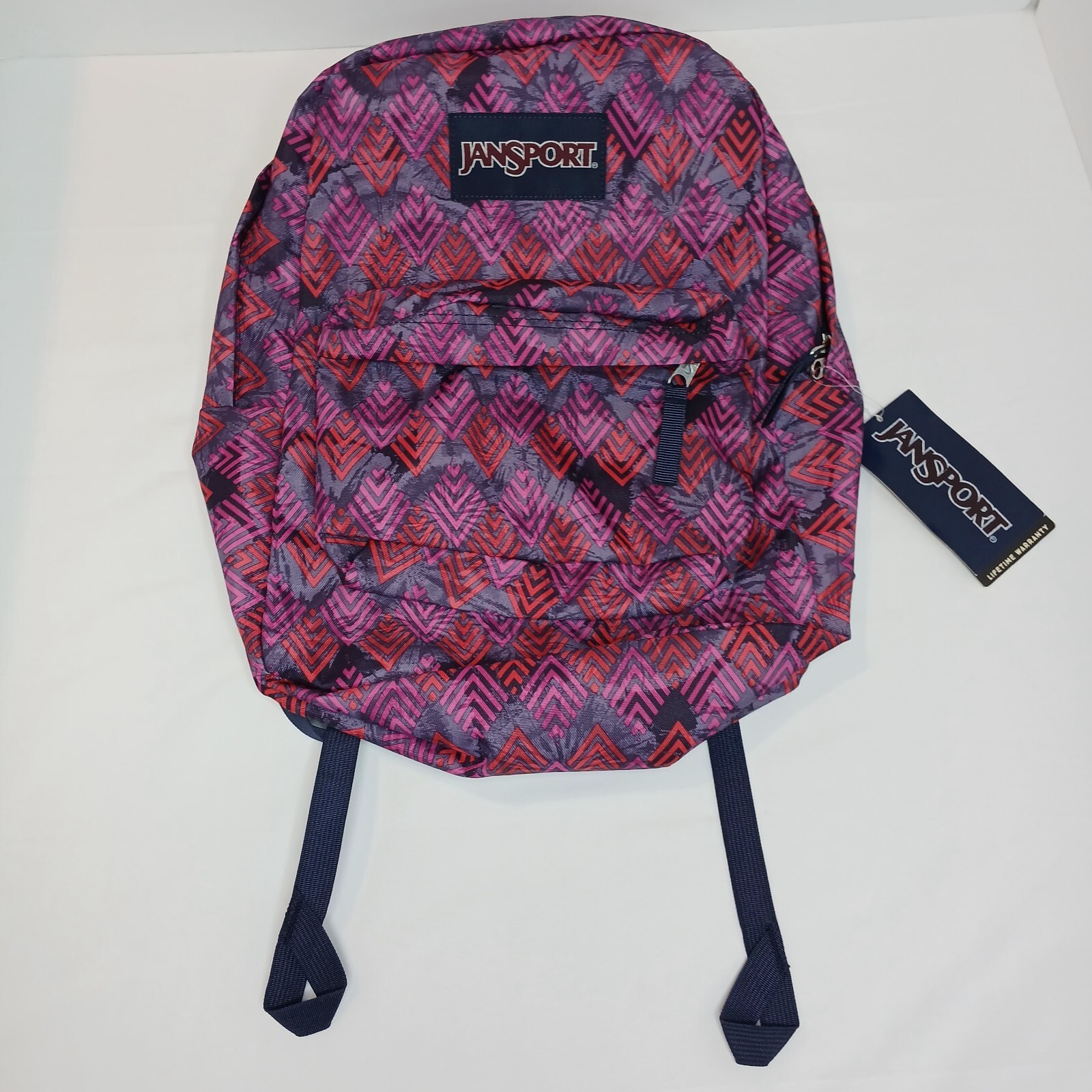 Jansport Superbreak Backpack JS00T501 Diamond Arrow Geometric All Over Print Y2K