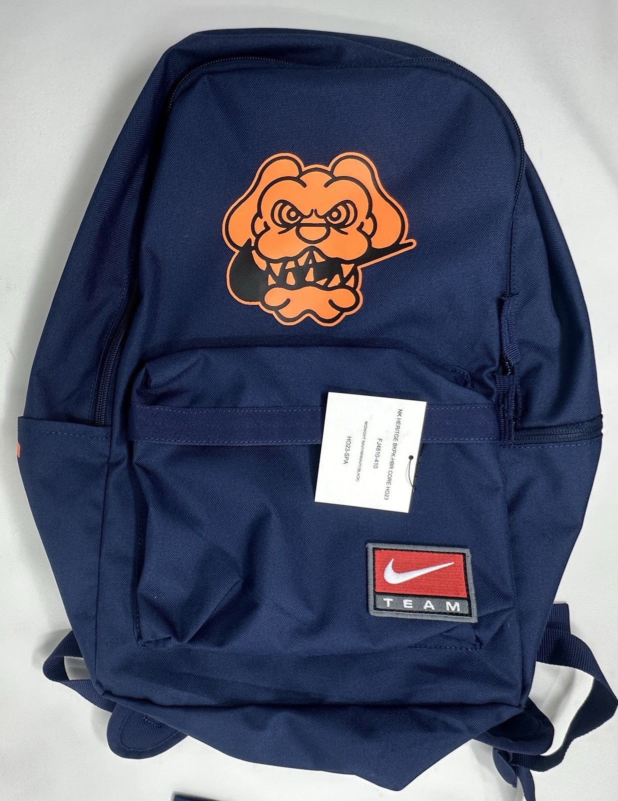 Nike Heritage Team Backpack 25L Navy Orange FJ4810-410