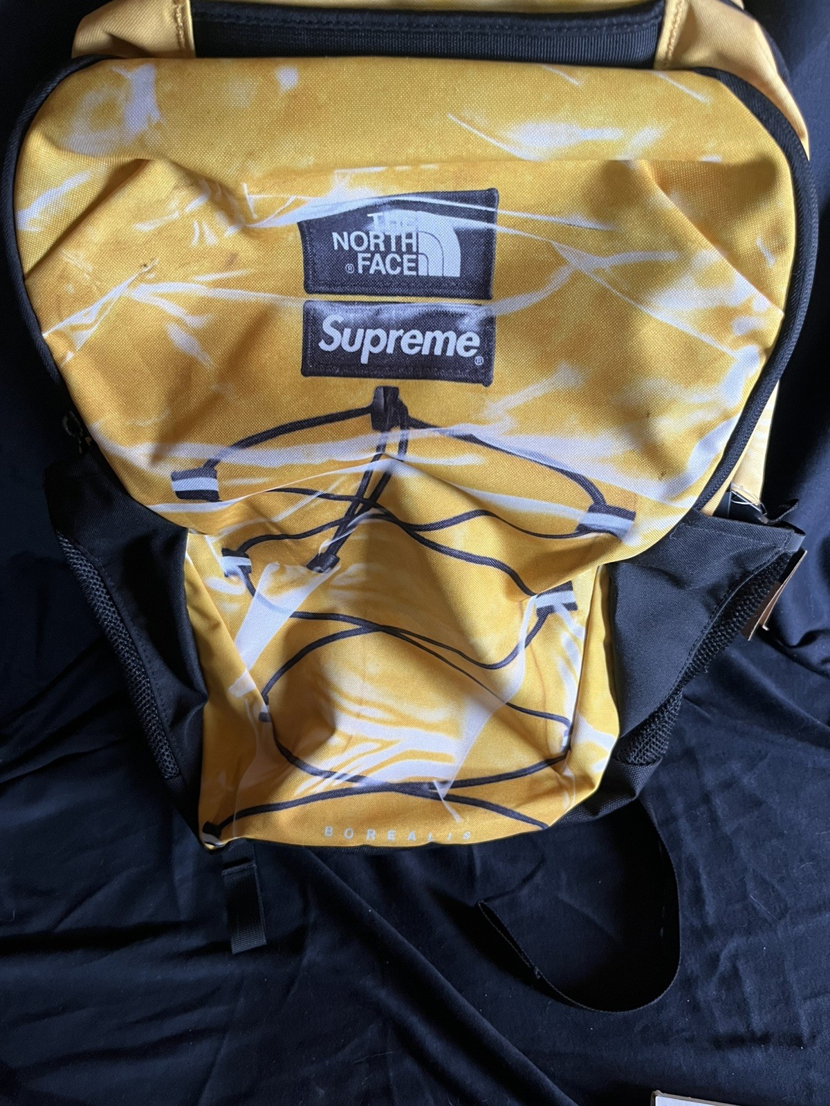 Supreme The North Face Printed Borealis Trompe L’oeil Backpack Yellow SS23