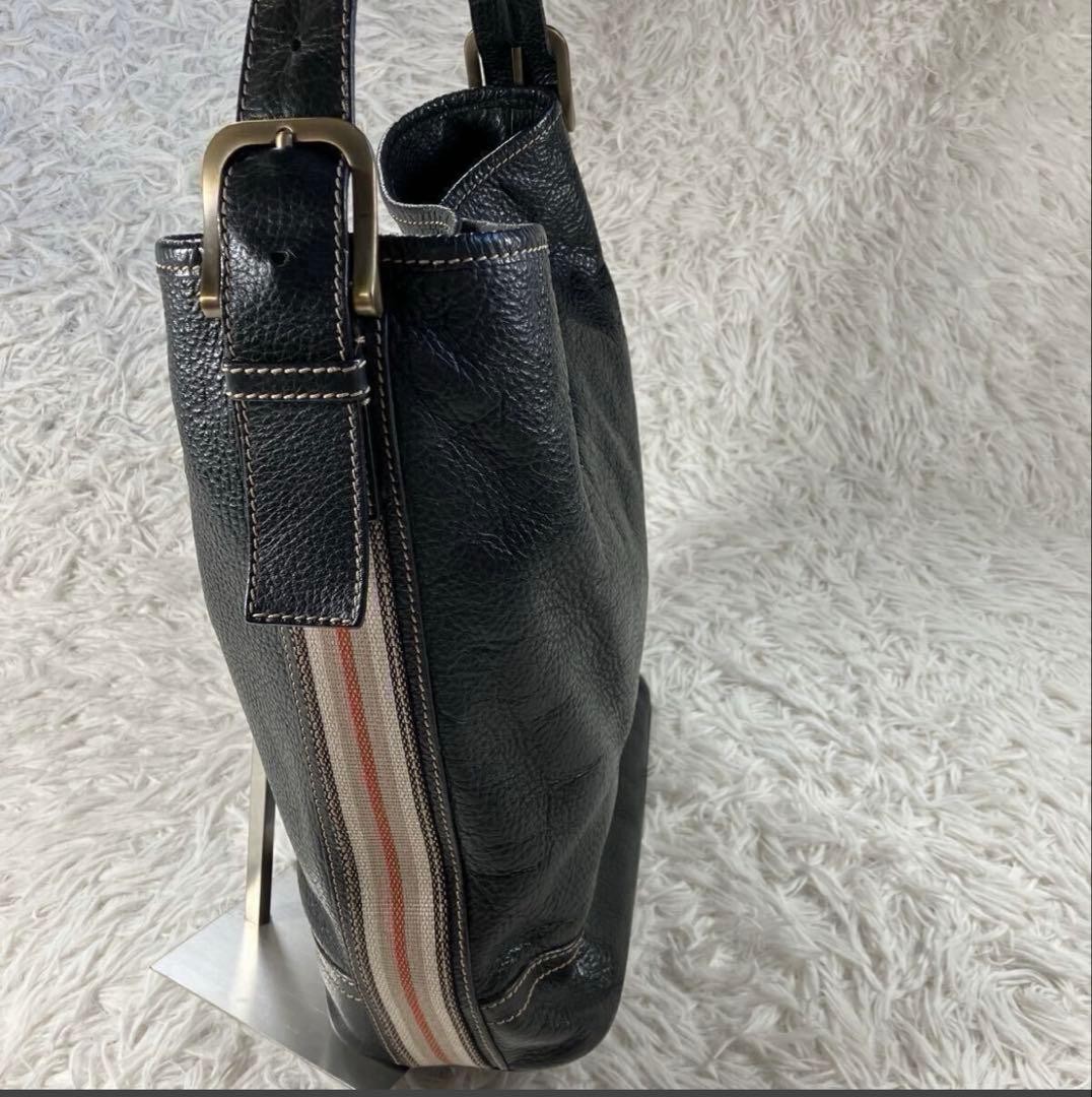 Authentic Burberry Leather Tote Bag Men’s Women’s 35cm x 37cm Large Capacity Bla