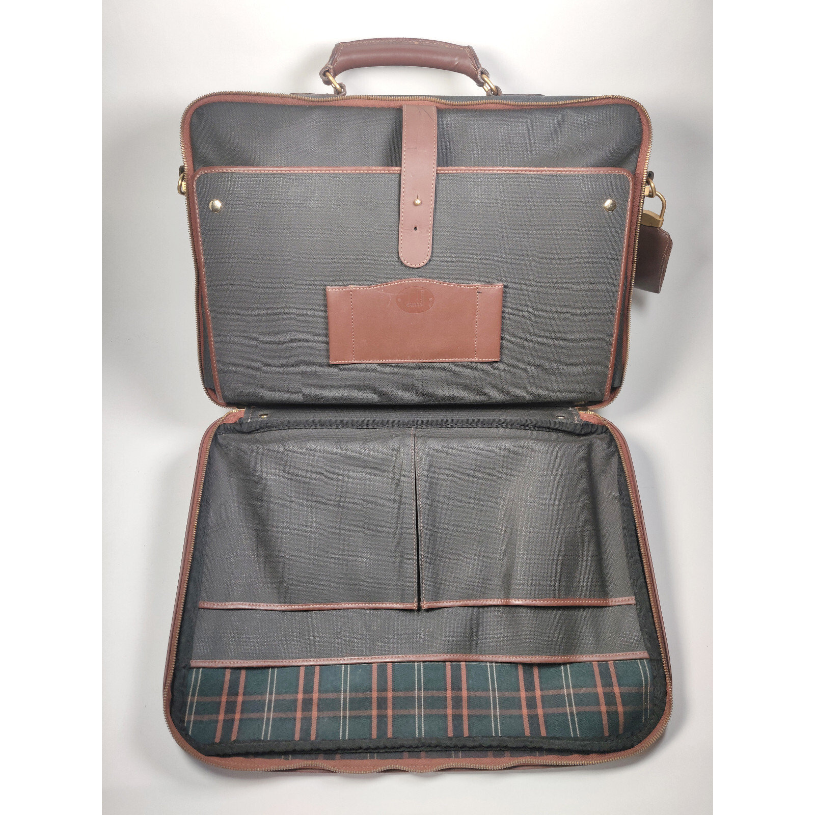 Vintage Dunhill PVC Briefcase Leather Trim Made in Italy 18″ x 12″ x6″