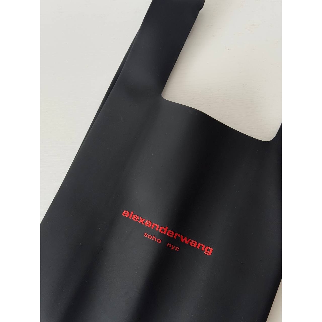 Alexander Wang Soho NYC Matte Black Rubber Shopping Bag