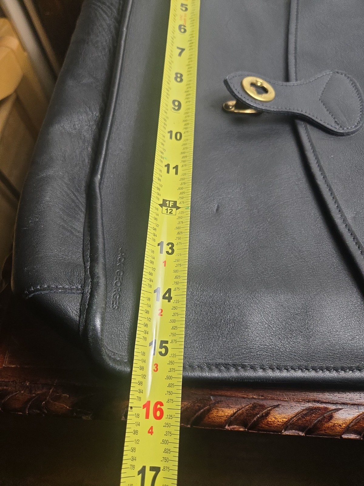 JACK GEORGES Vintage Briefcase Leather Black