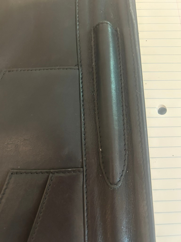 Vintage Tumi Black Leather zip Around Portfolio Notepad holder – FREE SHIPPING!