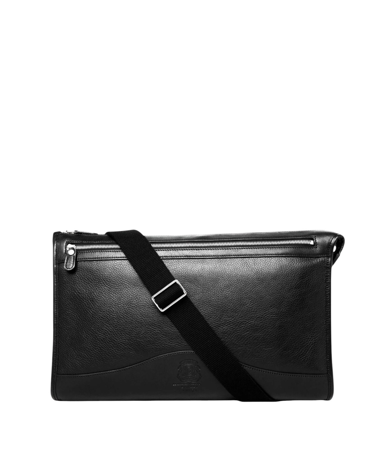 Men’s Ghurka Vintage Black Leather Docket No. 7 Brief Messenger Bag New $995