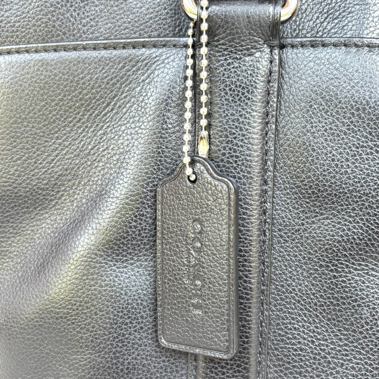 Coach Metropolitan Tote Black Pebble Leather Crossbody Bag F54758 Mens Womens