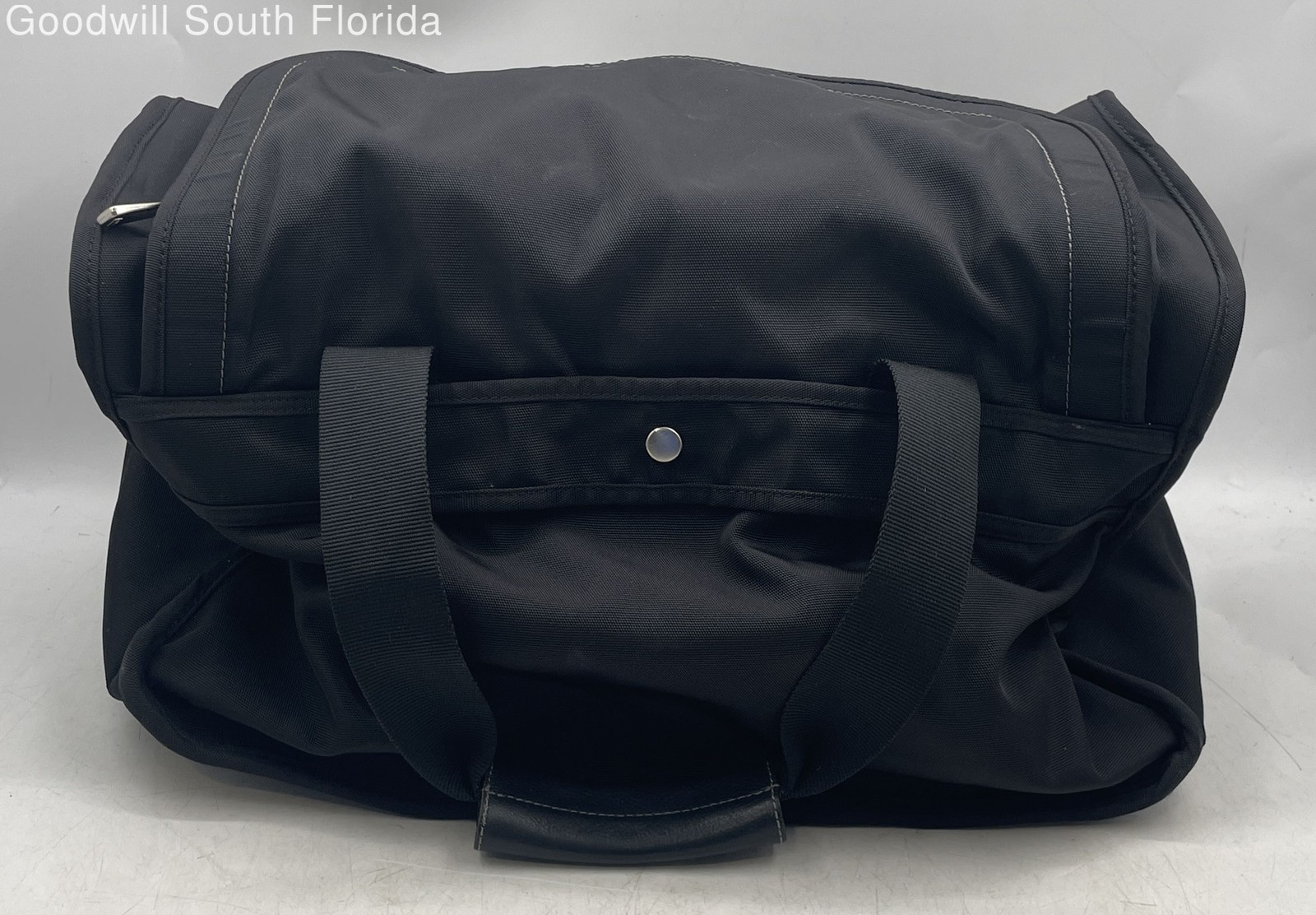 Tommy Hilfiger Mens Black Adjustable Detachable Strap Double Handle Duffle Bag