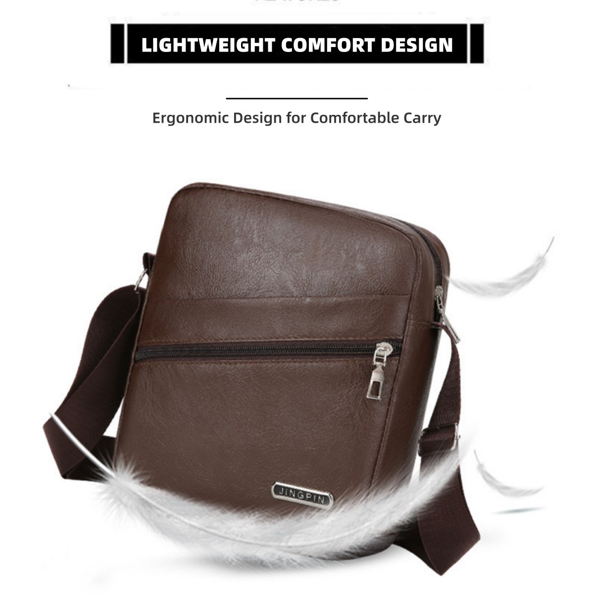 Men’s Leather Crossbody Bag Shoulder Sling Travel Casual Messenger Chest Pack US