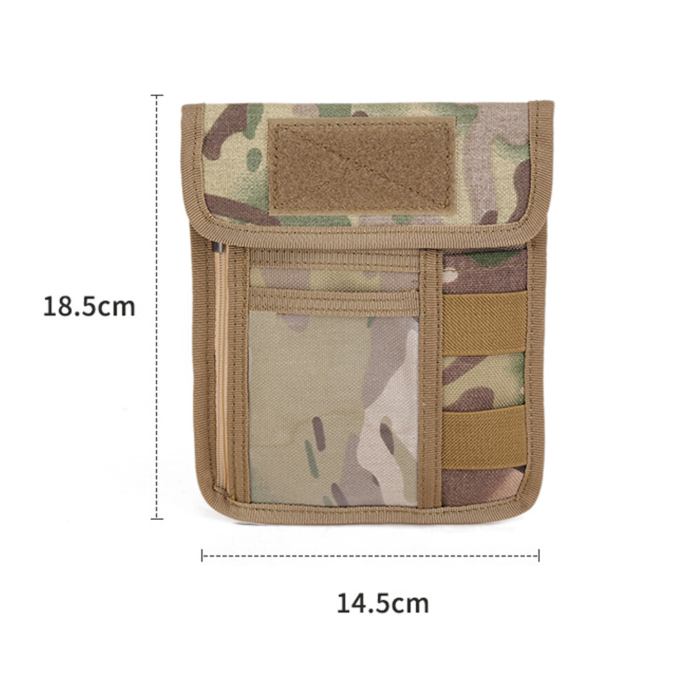 Tactical ID Card Holder Document Chest Hanging Mobile Phone Key Storage Bag US