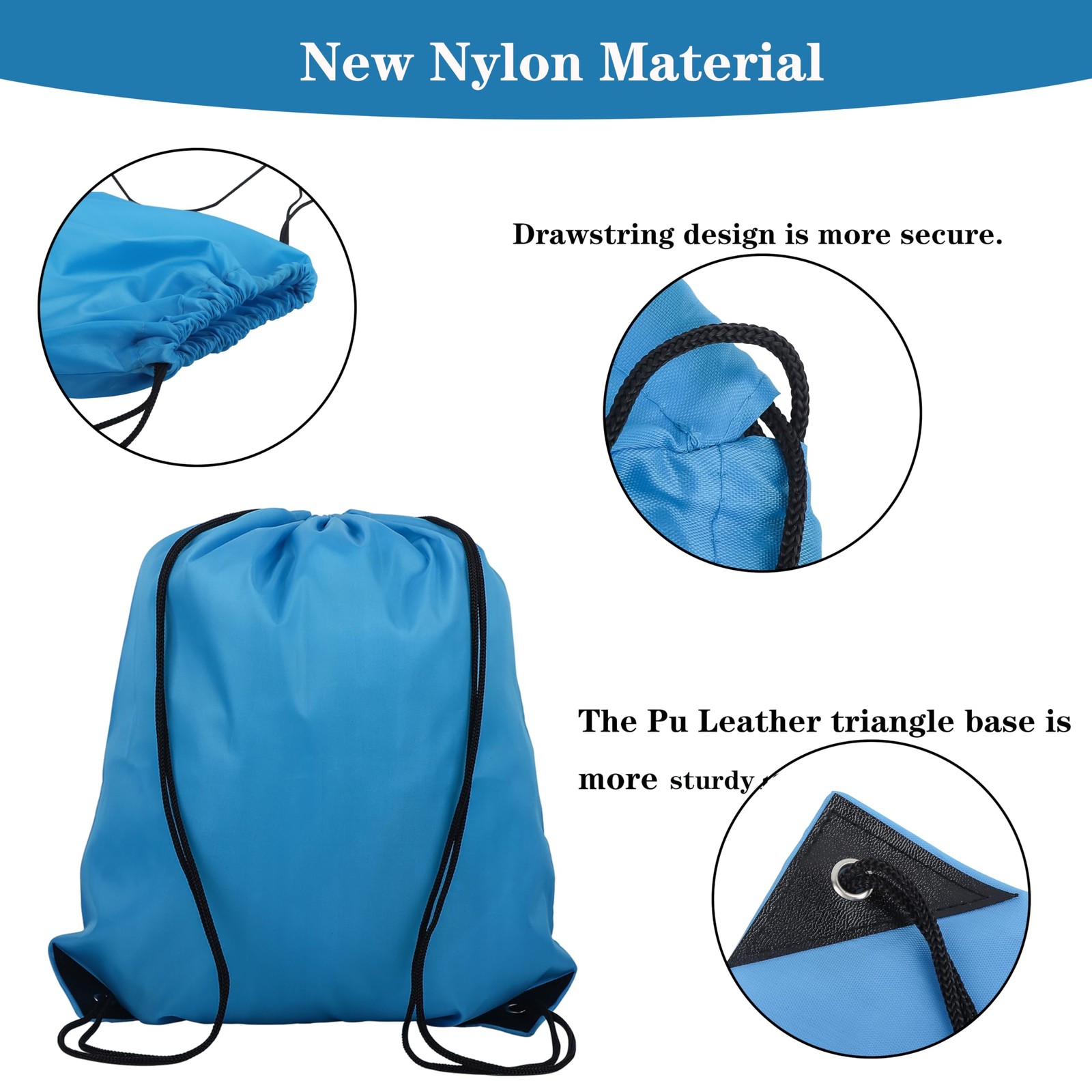 60 Pieces Drawstring Backpack Bags Sports Sackpack Bulk Cinch Gym 20 Colors