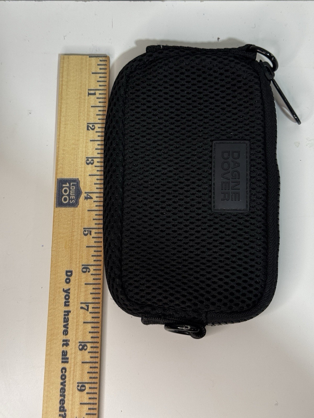 Dagne Dover Mara Black Zip Pouch Small Mesh Travel Unisex NO STRAP