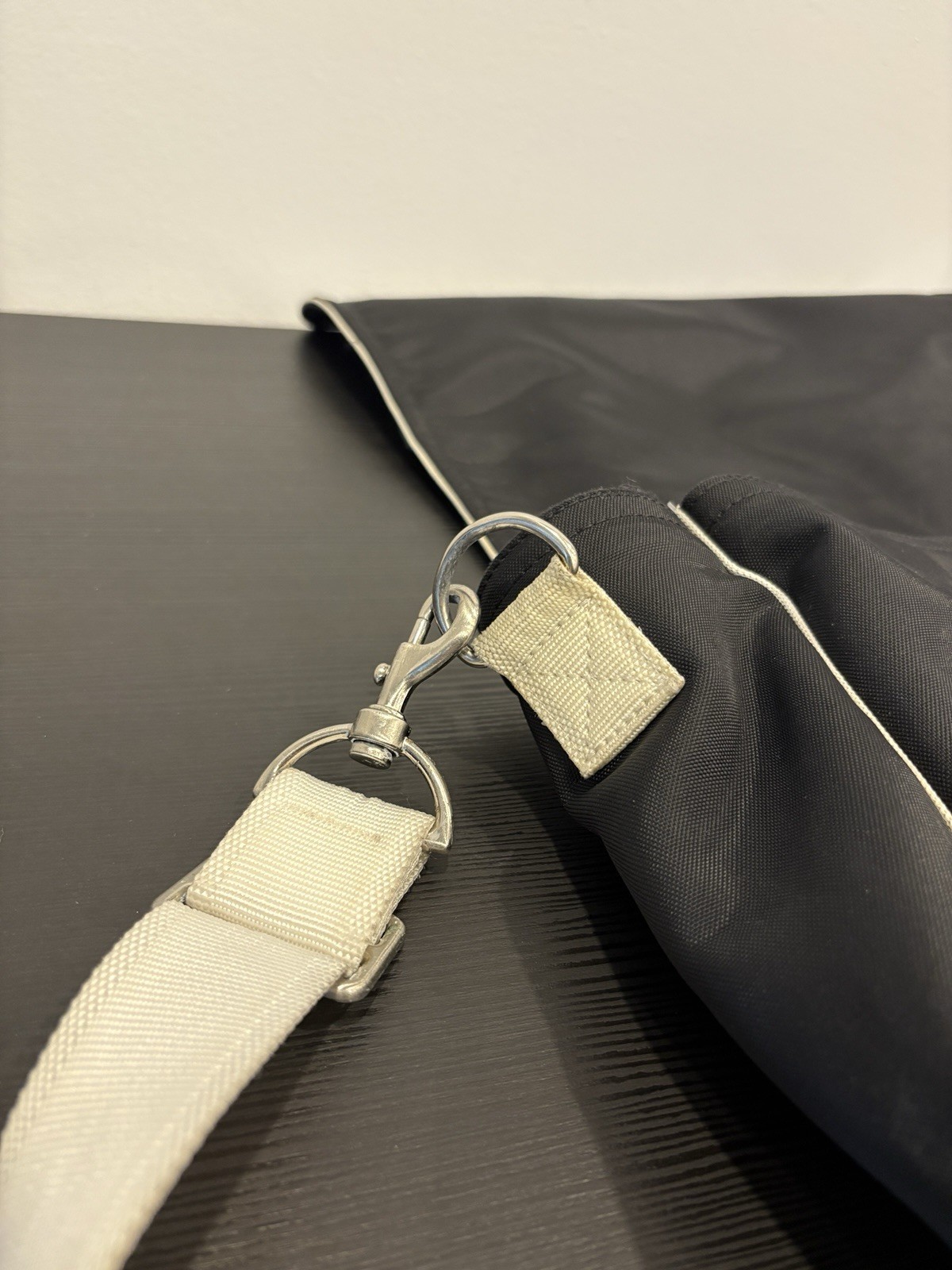 EUC Lacoste Y2K Black/Green Messenger Bag Nylon Retro Y2K