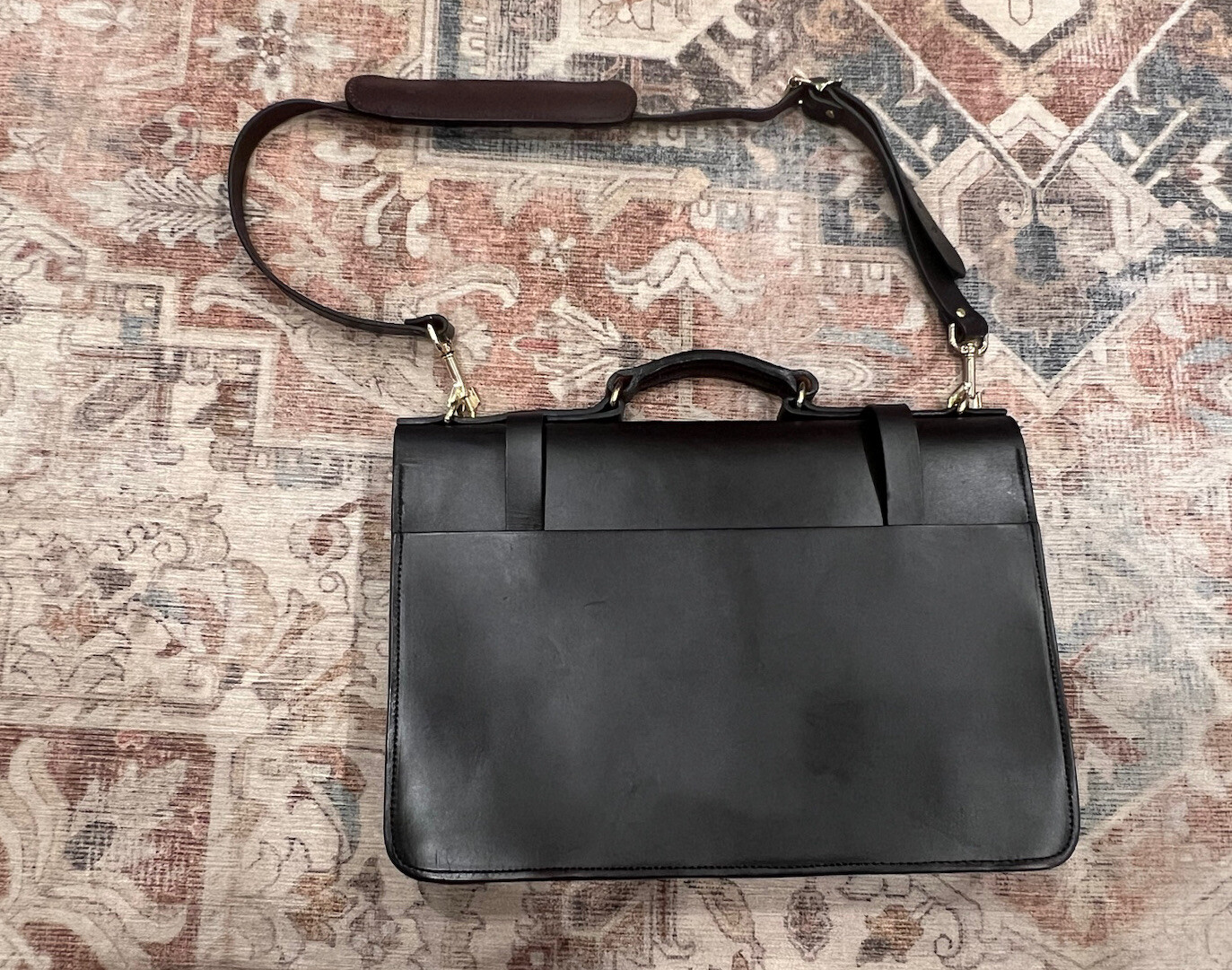 Filson Leather Field Satchel – Brown Genuine Bridle Leather – Excellent