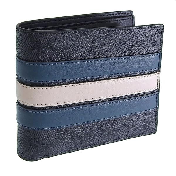 [COACH] Men’s Bi-fold Wallet Compact Outlet Brand Billfold No Coin Pocket