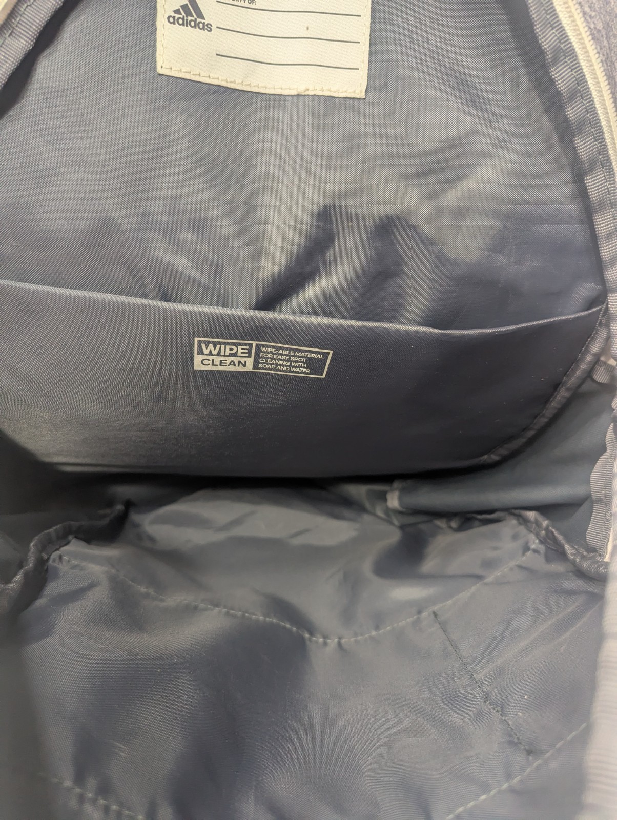 Adidas Backpack Light Blue And Gray(Has A Little Bit Of Green Marker See Photos)