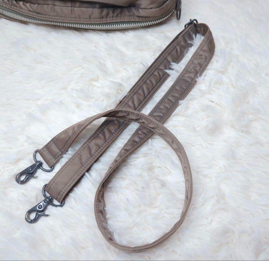 PORTER Tanker Oval Shoulder Bag Silver Gray Yoshida Japan Kaban Rare Used