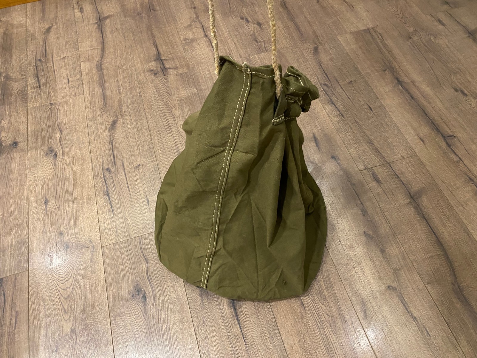 VINTAGE ALBANIA HUGE SOLDIER GREEN BAG SACK ARMY MILITARY COMMUNIST ERA #0535