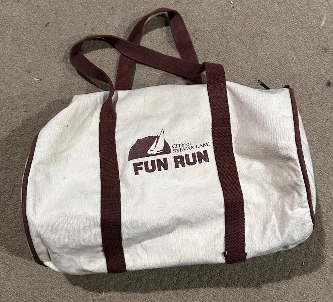Vintage City of Sylvan Lake Small Gym Duffel Bag Nylon Plain Travel Camp 14X8 #Y