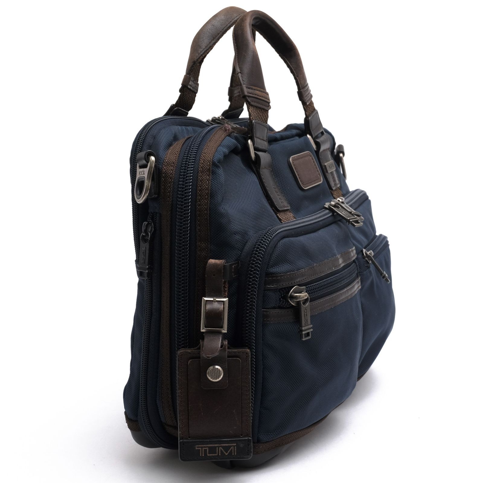 TUMI Bag Briefcase Business Bag Men s Nylon Leather Leather Navy 222640NVY2 ALP