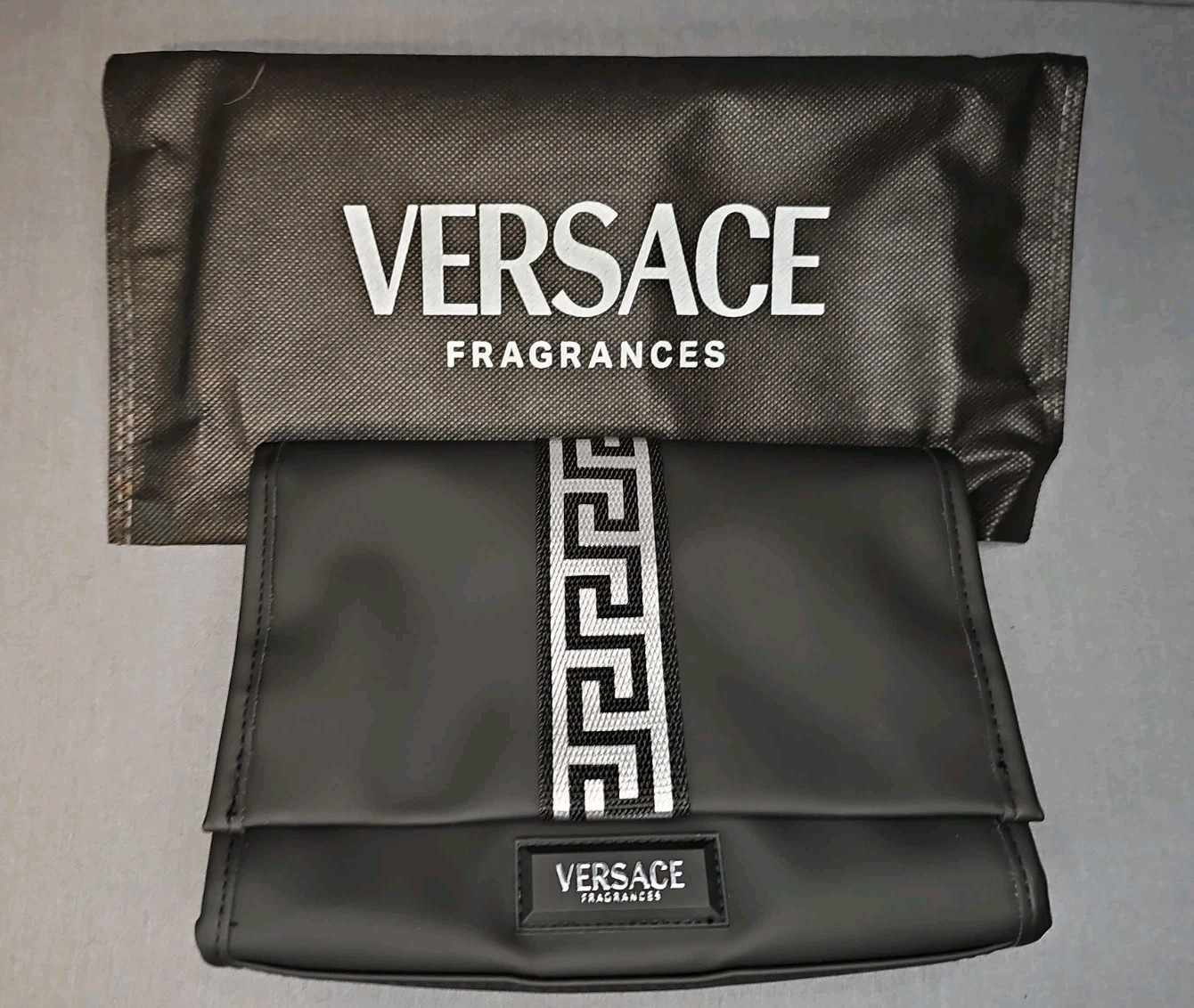 Versace Fragrances Black Toiletry Bag Dopp Kit