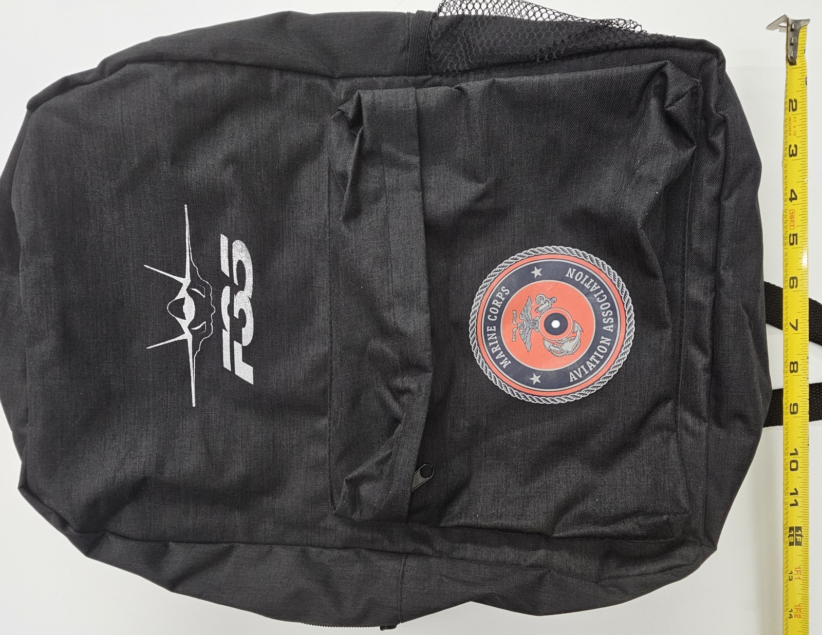 F-35 Fighter Jet Backpack US Marine Corps Aviation Association Black Daypack