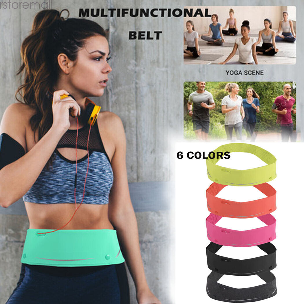 Running Belt, Adjustable Runner Waist Pack with Phone Holder for Fitness Jogging
