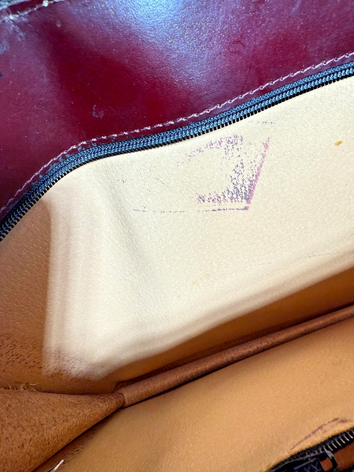Vintage AMBASSADOR Burgundy Genuine Pigskin Leather Laptop Attaché Made in Roman