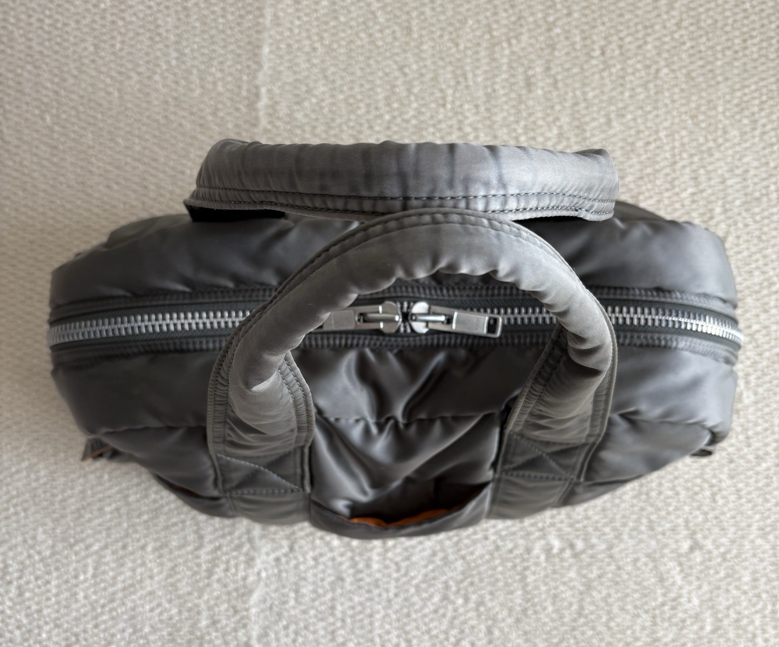 Yoshida PORTER TANKER Boston Bag (L) Nylon Silver Gray Japan 42cm×26cm×13cm