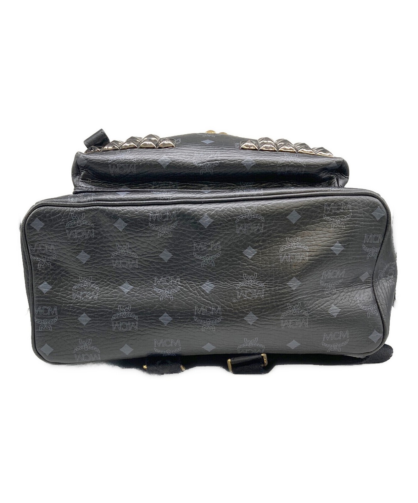 MCM Mens Black Studded Logo Backpack MMK3AVE18BK001 Korea 42cm 40cm 14cm