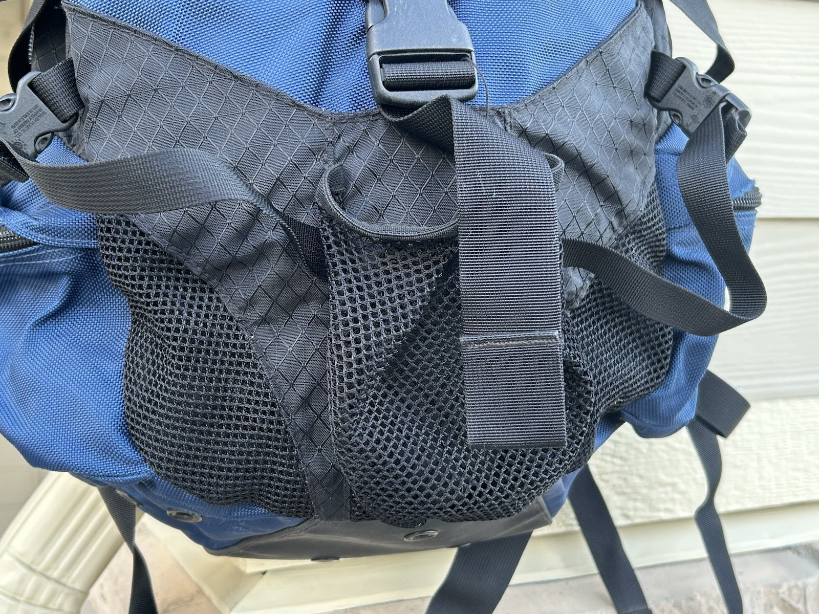 Vintage Y2K OAKLEY ICON Tactical Rucksack BACKPACK Blue + Black