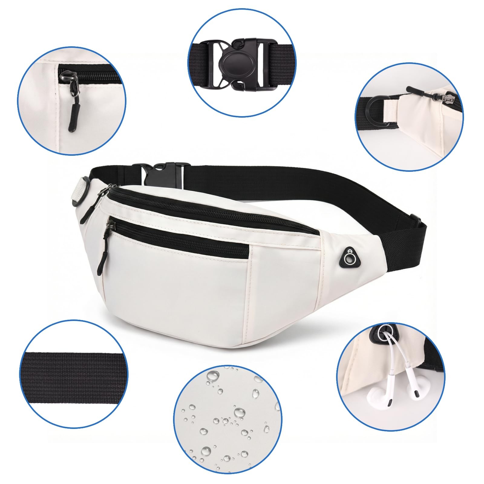 Fanny Pack Men’s & Women’s – Waterproof Waist Bag for Travel, Everyday & O…