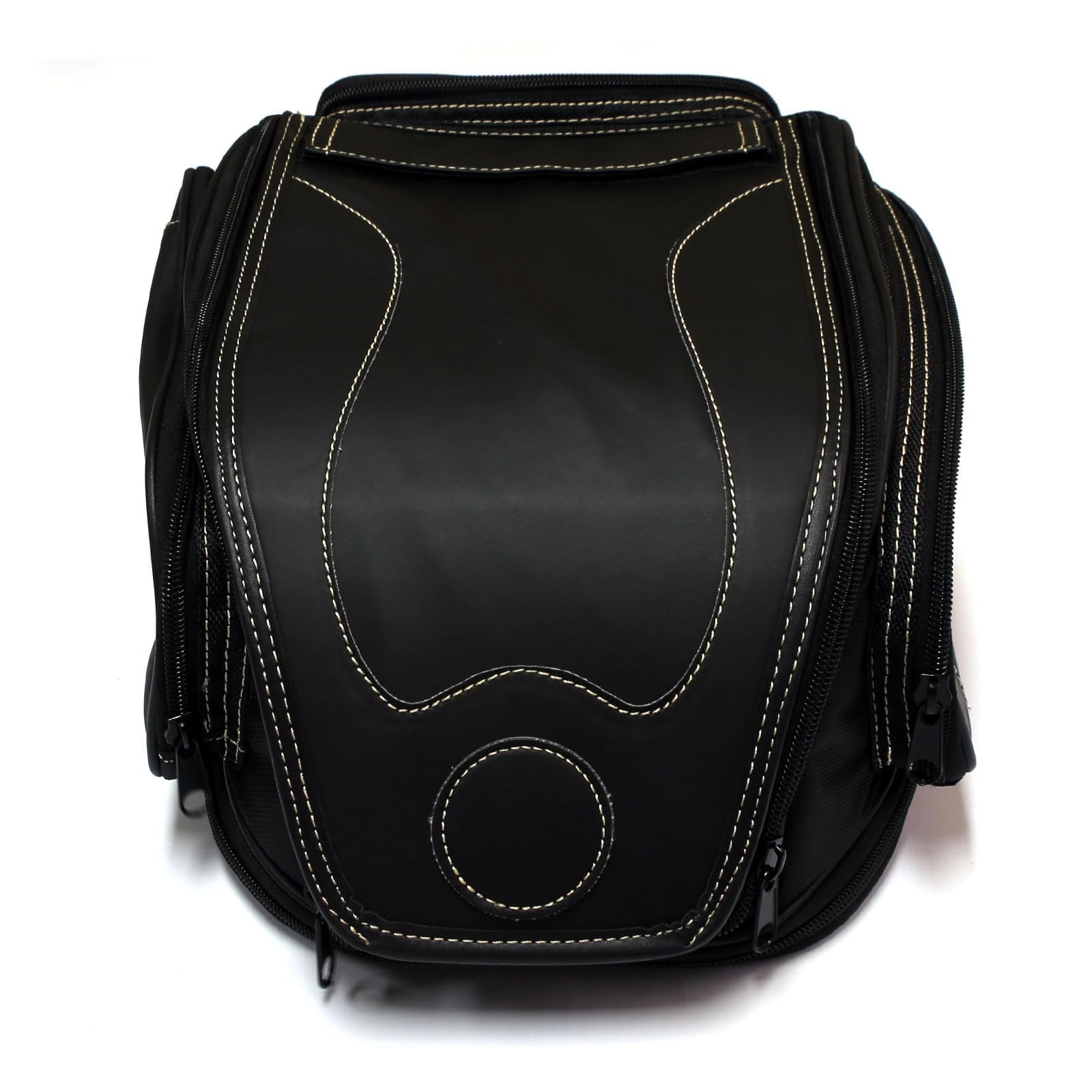Motorcycle Tail Bag, 18-26L Expandable Retro Travel Luggage Storage