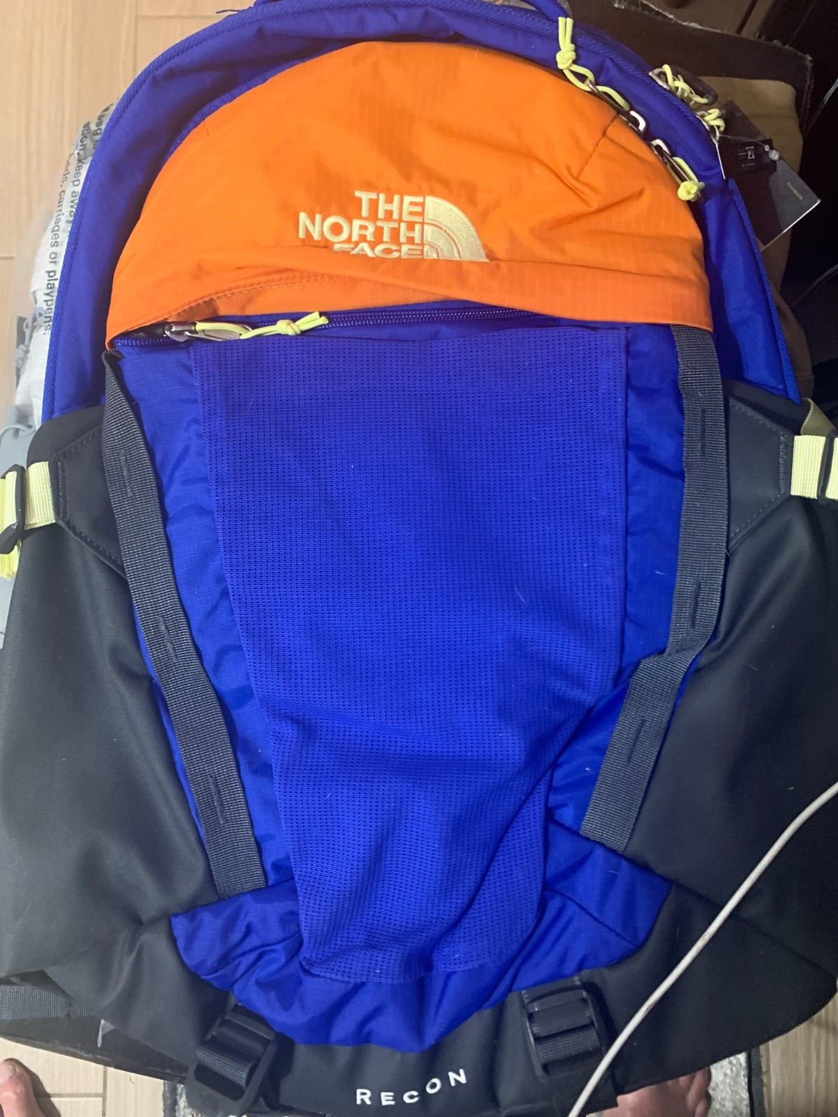 THE NORTH FACE Recon Backpack Blue/Mandarin/Asphalt Grey/NWT