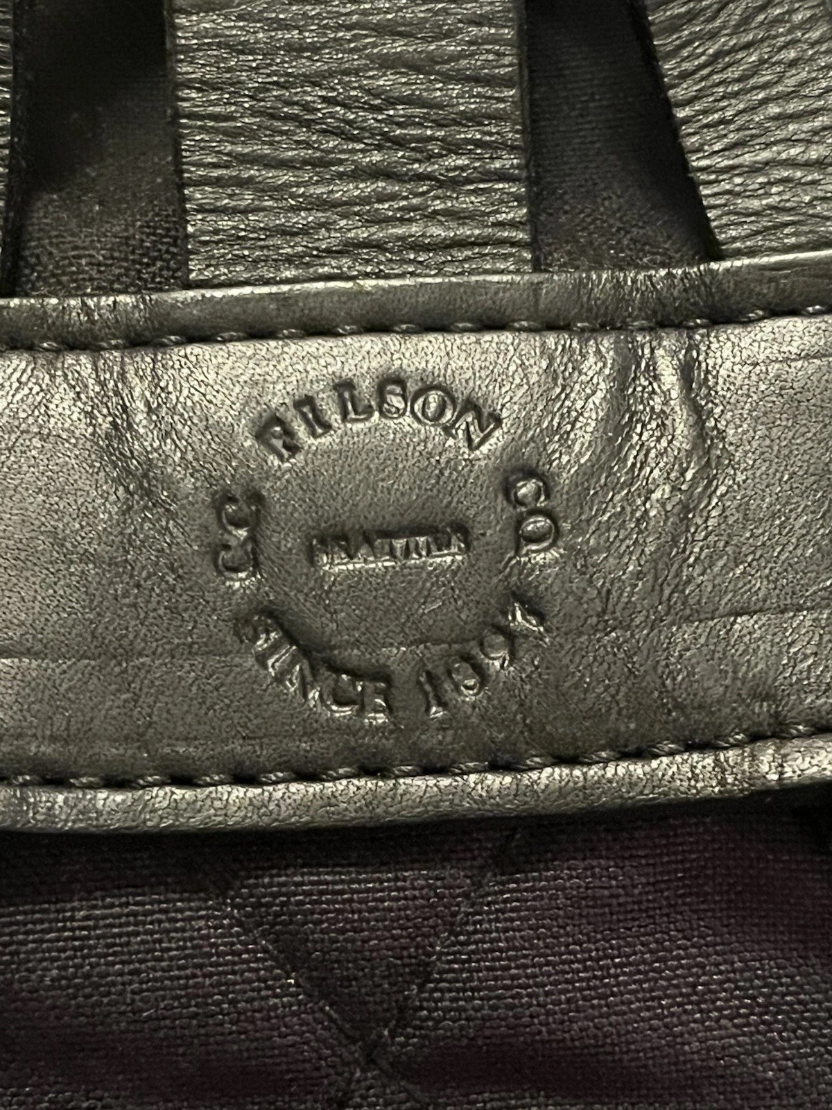 Filson Rugged Twill Rucksack Black Bridle Leather Backpack