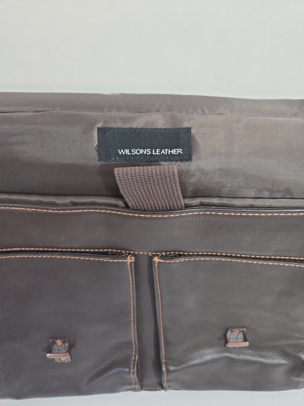 Wilson Leather Brown Laptop Carrying Case Computer Bag Briefcase Messenger Bag
