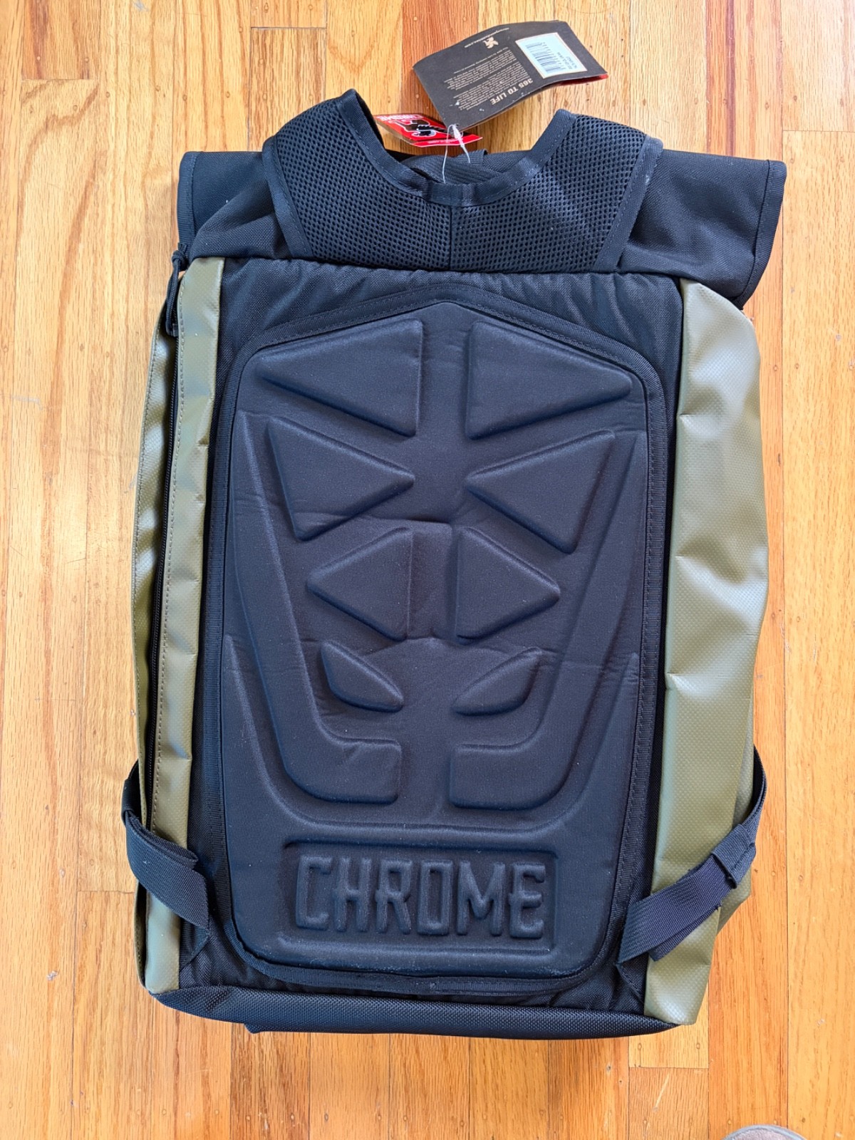 Chrome Assault Series water resistant rolltop backpack