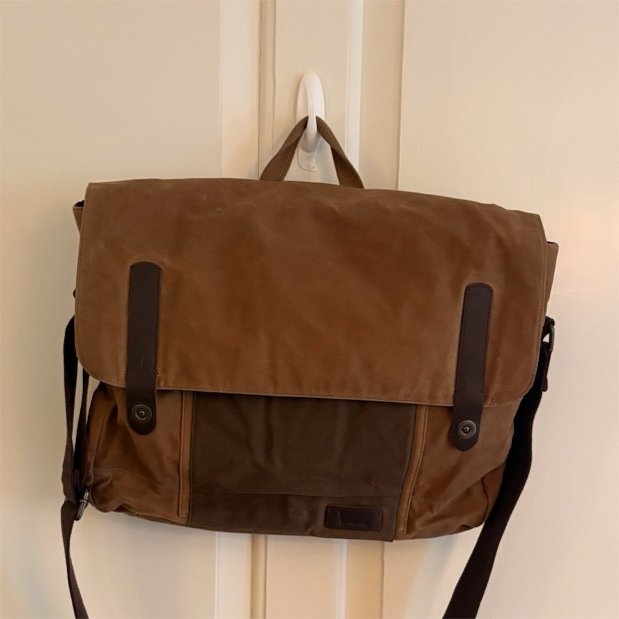 Levi Strauss Co Messenger Bag Canvas Brown Laptop Crossbody Shoulder Satchel
