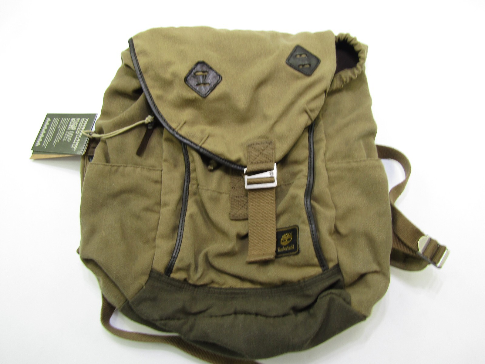 Timberland Mt. Madison 17 Backpack Tan Brown Two Strap Laptop Travel Tags Read