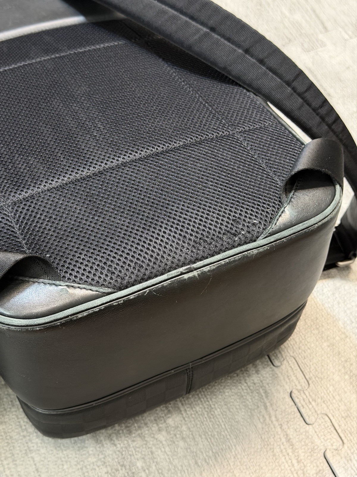 Louis Vuitton Michael NM Backpack Damier Infini Leather, Black, Worn