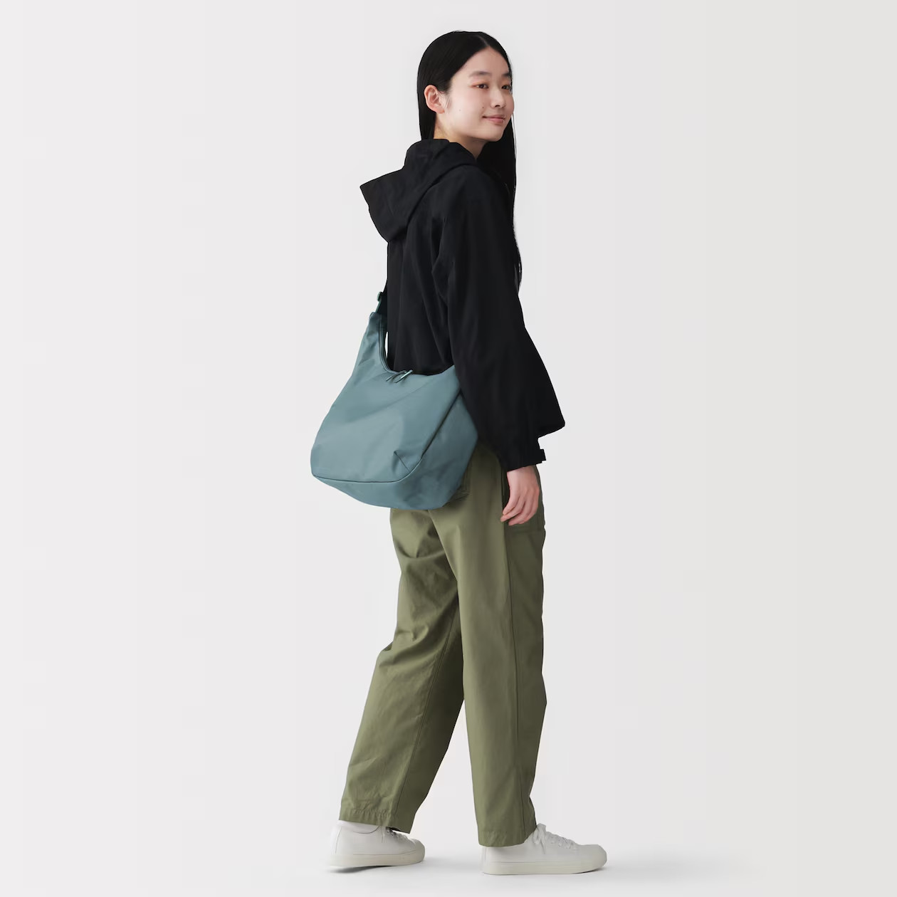 MUJI Water-Repellent 2-Way Shoulder Bag 17-Litter Sling Crossbody Unisex NWT