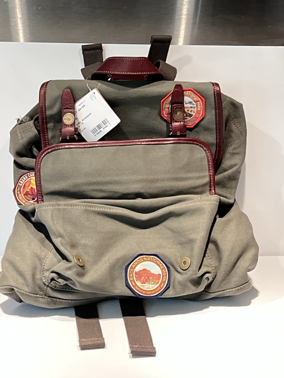RARE Pendleton National Park Collection Patched Green Canvas Backpack NWT NOS